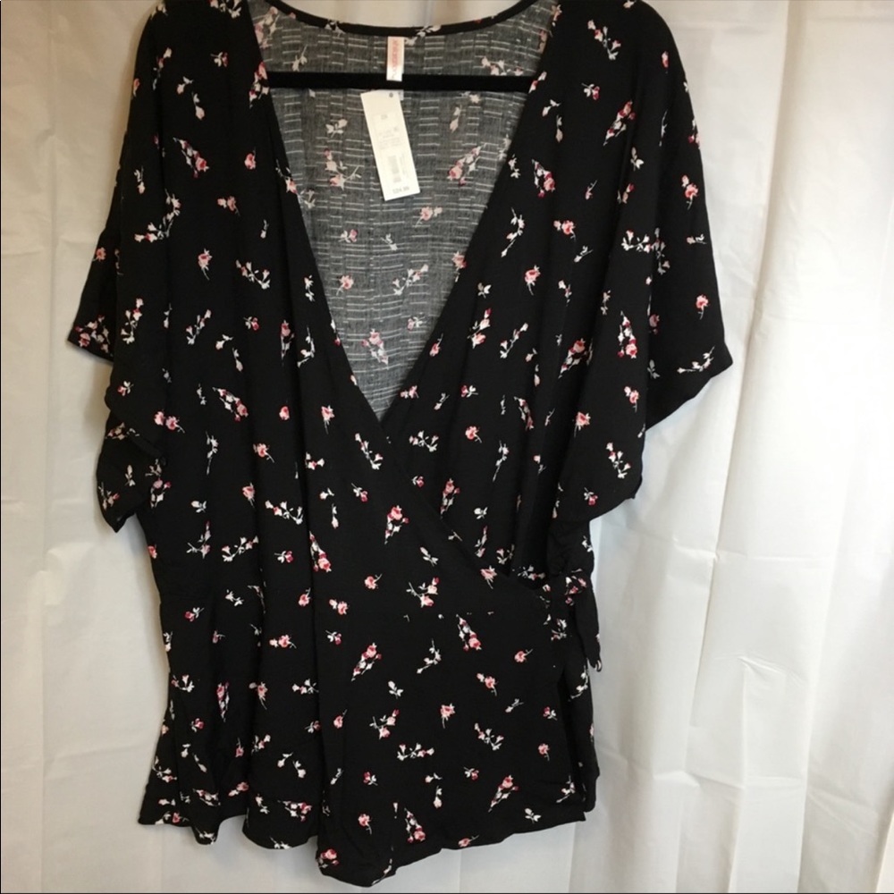 Wrap Top V Neck Flowy and Pretty